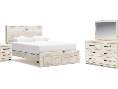Lawroy Queen Storage Bed, Dresser, Mirror, Nightstand