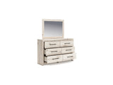 Lawroy Light Natural King Panel Bed With Storage, Dresser And Mirror