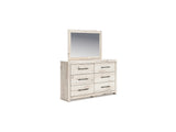 Lawroy Light Natural King Panel Bed With Storage, Dresser And Mirror
