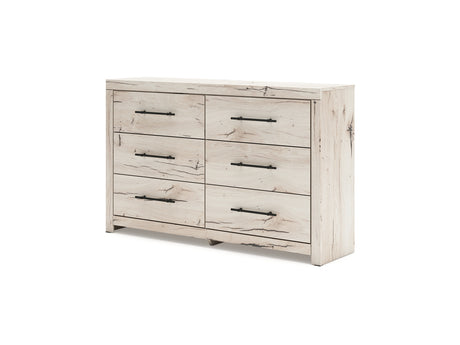 Lawroy Light Natural King Storage Bed, Dresser And Nightstand