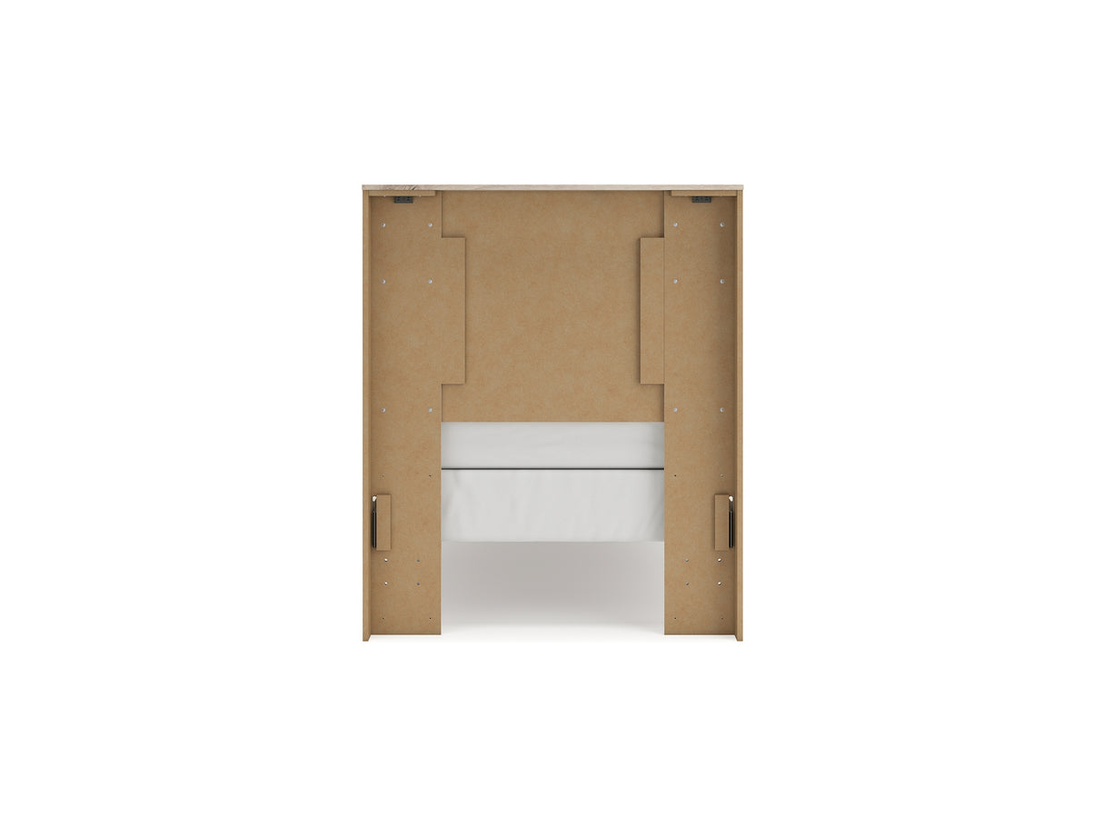 Lawroy Light Natural Twin Panel Bed, Dresser And Mirror