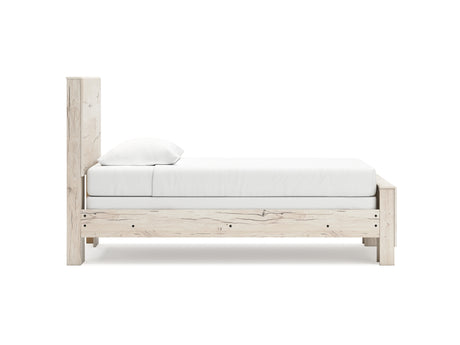 Lawroy Light Natural Twin Panel Bed, Dresser And Mirror