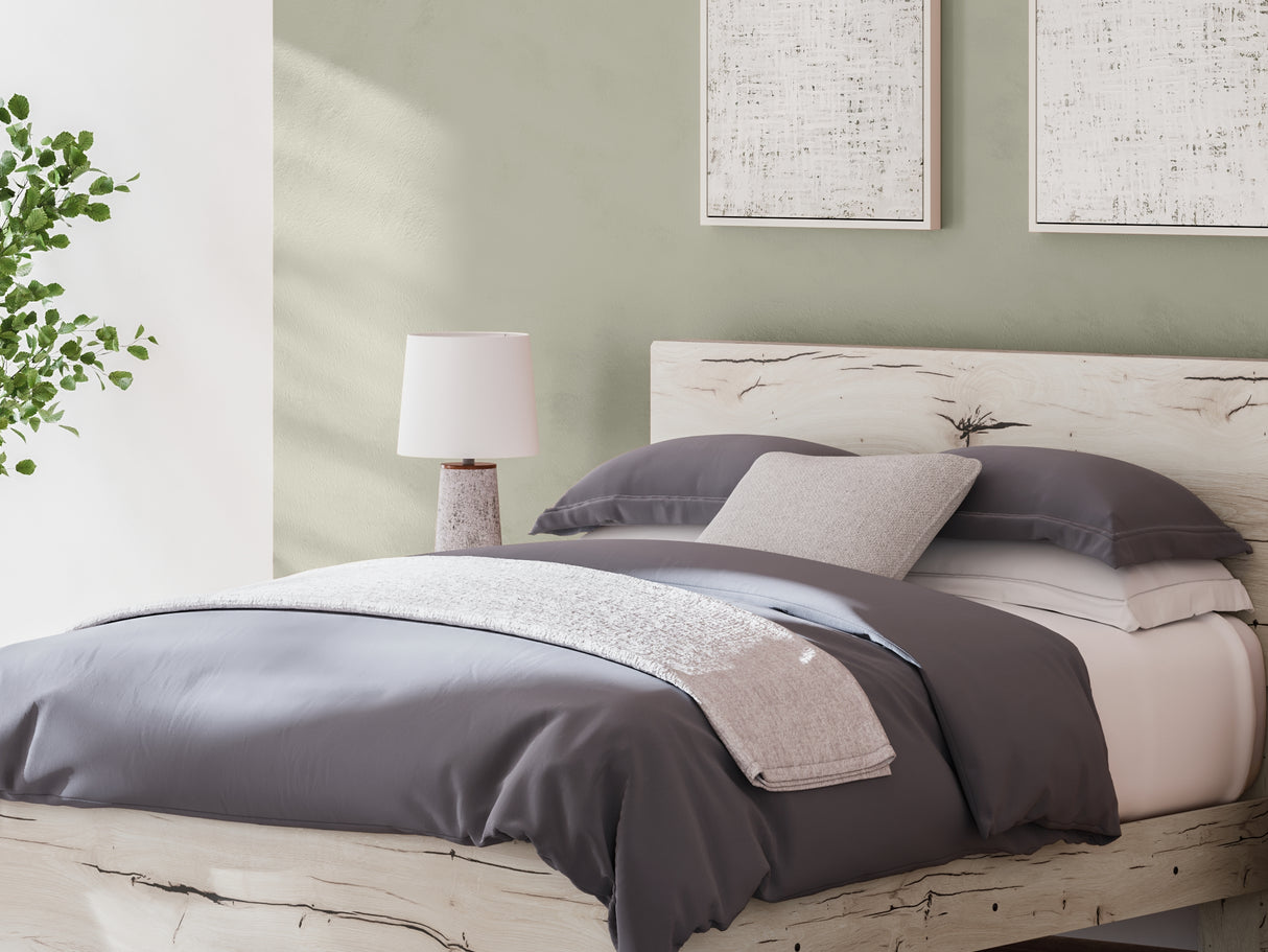 Lawroy Light Natural Queen Panel Bed