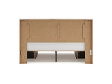 Lawroy Light Natural King Panel Bed With Storage, Dresser And Mirror