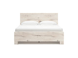 Lawroy Light Natural King Panel Bed With Storage, Dresser And Mirror
