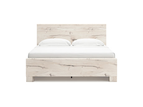 Lawroy Light Natural King Panel Bed With Storage, Dresser And Mirror