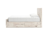 Lawroy Light Natural King Panel Bed With Storage, Dresser And Mirror