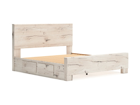 Lawroy Light Natural King Panel Bed With Storage