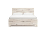 Lawroy Light Natural King Panel Bed With Storage, Dresser And Mirror