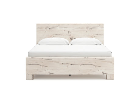 Lawroy Light Natural King Panel Bed With Storage, Dresser And Mirror