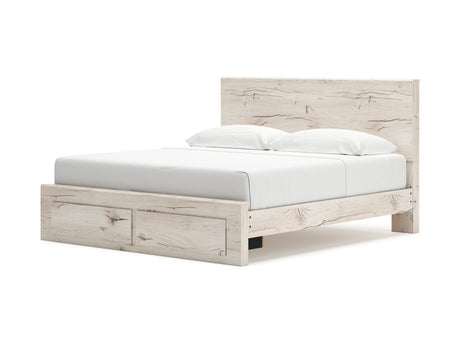 Lawroy Light Natural King Storage Bed, Dresser And Nightstand