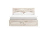 Lawroy Light Natural King Panel Storage Bed, Dresser And Mirror