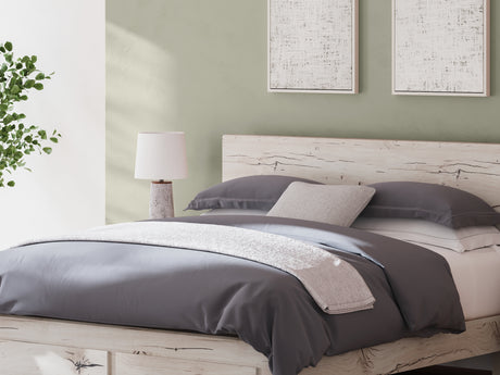 Lawroy Light Natural King Storage Bed, Dresser And Nightstand