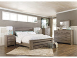 Zelen Warm Gray Queen Panel Bed