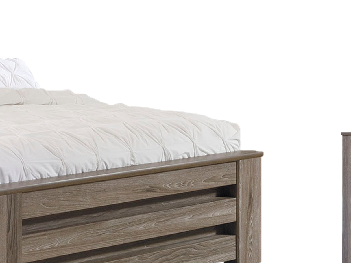 Zelen Warm Gray Queen Panel Bed And Dresser