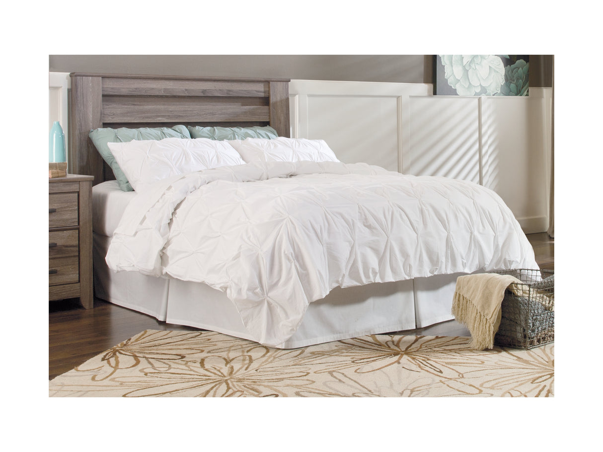 Zelen Warm Gray King/California King Panel Headboard, Dresser And Mirror