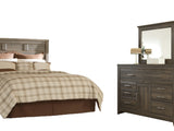 Juararo Dark Brown Queen Panel Headboard, Dresser And Mirror