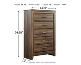 Juararo Dark Brown Chest Of Drawers