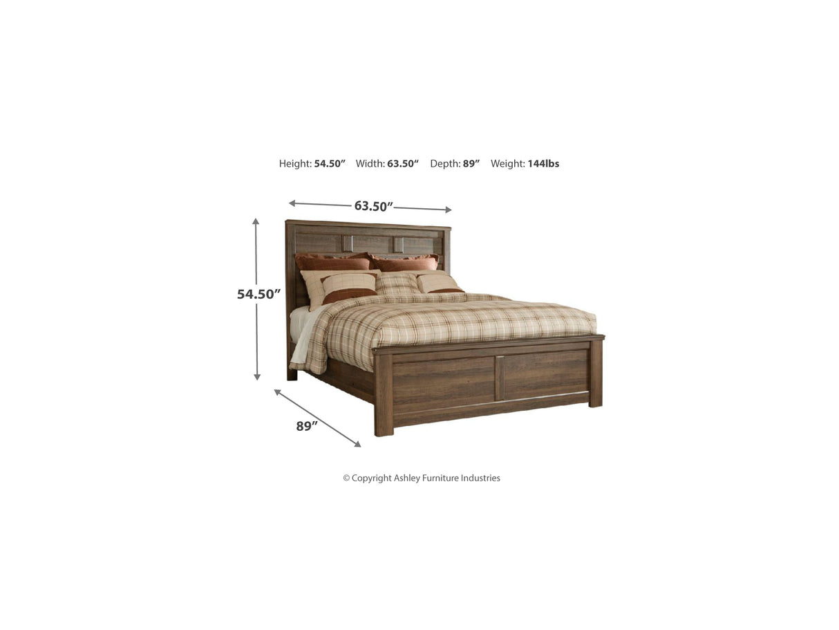 Juararo Dark Brown Queen Panel Headboard, Dresser And Mirror