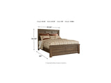 Juararo Dark Brown Queen Panel Headboard, Dresser And Mirror