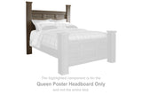 Juararo Dark Brown Queen Poster Headboard