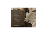 Juararo Dark Brown Queen Poster Bed, Dresser, Mirror, Chest And 2 Nightstands