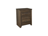 Juararo Dark Brown Queen Poster Bed, Dresser, Mirror, Chest And 2 Nightstands