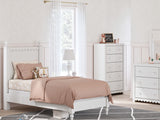 Mollviney White Twin Panel Bed