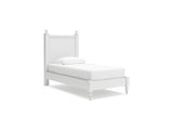 Mollviney White Twin Panel Bed