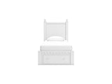 Mollviney White Twin Panel Storage Bed