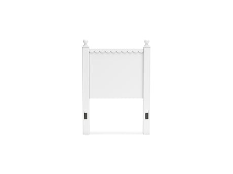 Mollviney White Twin Panel Headboard, Dresser And Mirror