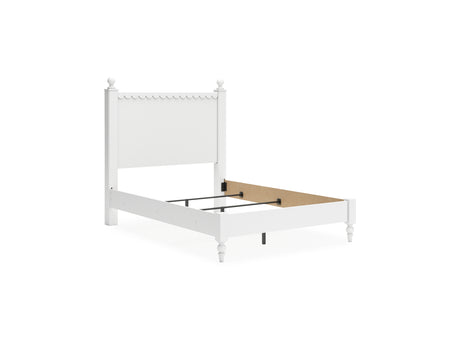 Mollviney White Full Panel Bed
