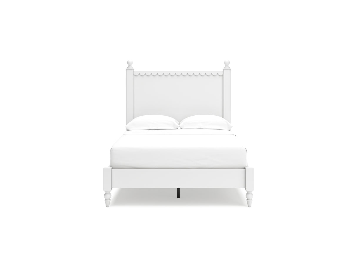 Mollviney White Full Panel Bed