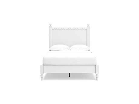 Mollviney White Full Panel Bed