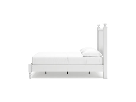 Mollviney White Full Panel Bed