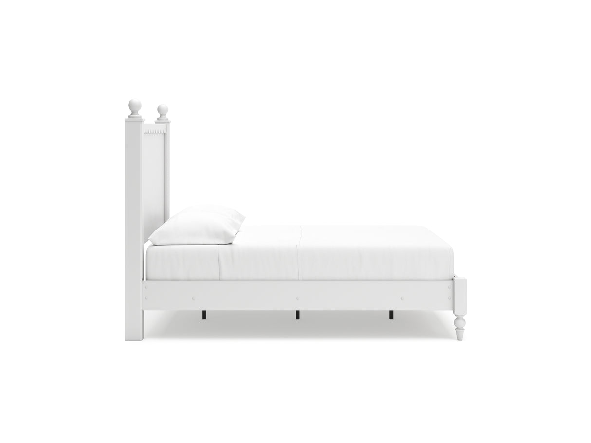 Mollviney White Full Panel Bed