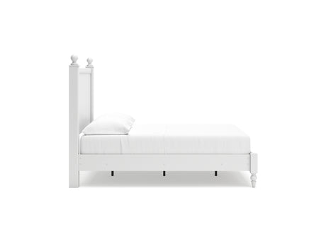 Mollviney White Full Panel Bed