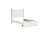 Mollviney White Full Panel Storage Bed