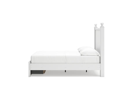 Mollviney White Full Panel Storage Bed