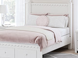 Mollviney White Full Panel Storage Bed