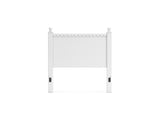 Mollviney White Full Panel Headboard, Dresser And Mirror