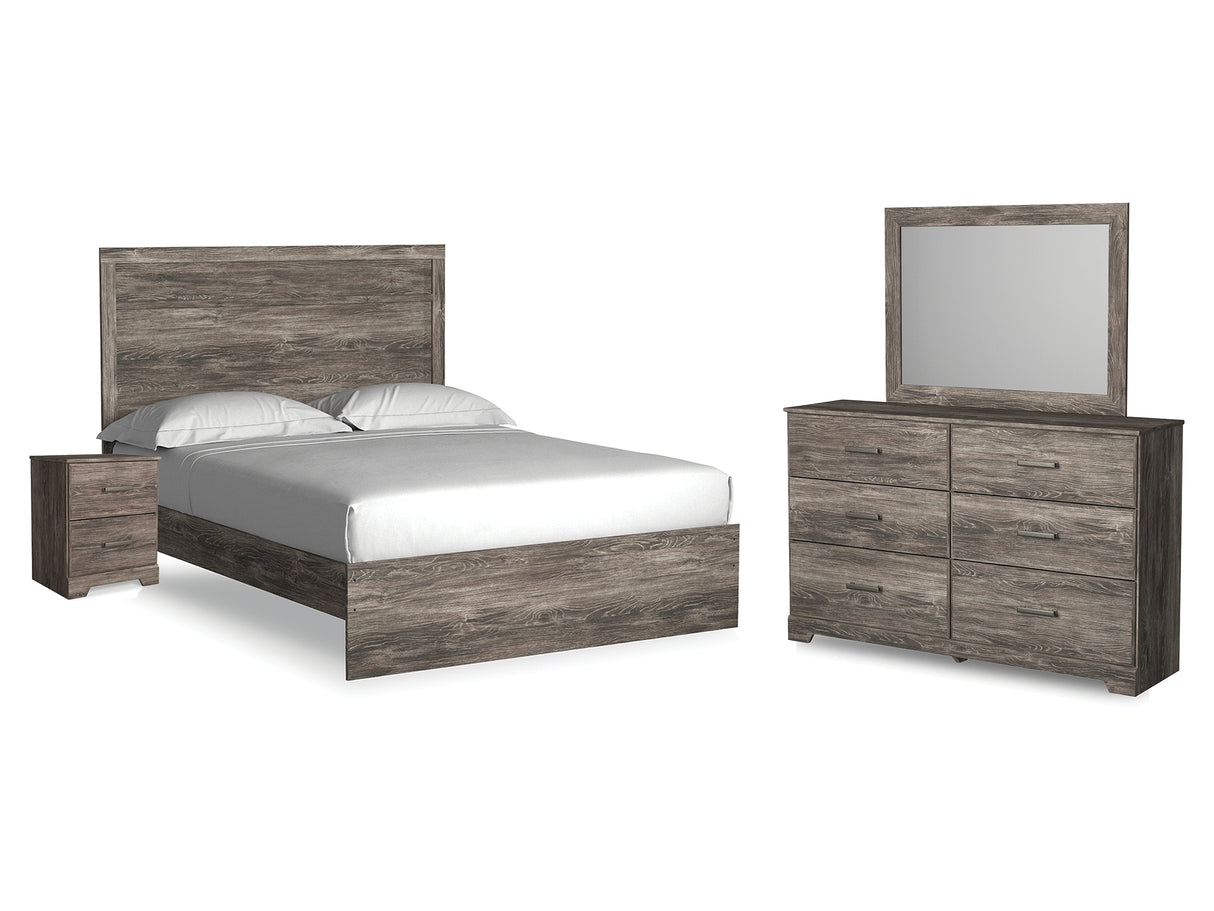 Ralinksi Gray Queen Panel Bed, Dresser, Mirror, And Nightstand