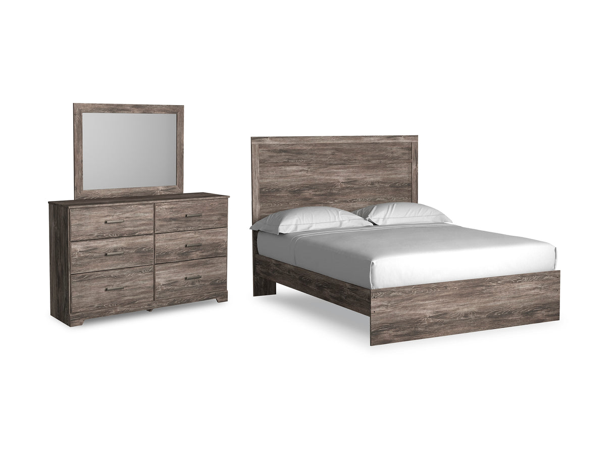 Ralinksi Gray Queen Panel Bed, Dresser And Mirror