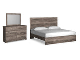 Ralinksi Gray King Panel Bed, Dresser And Mirror