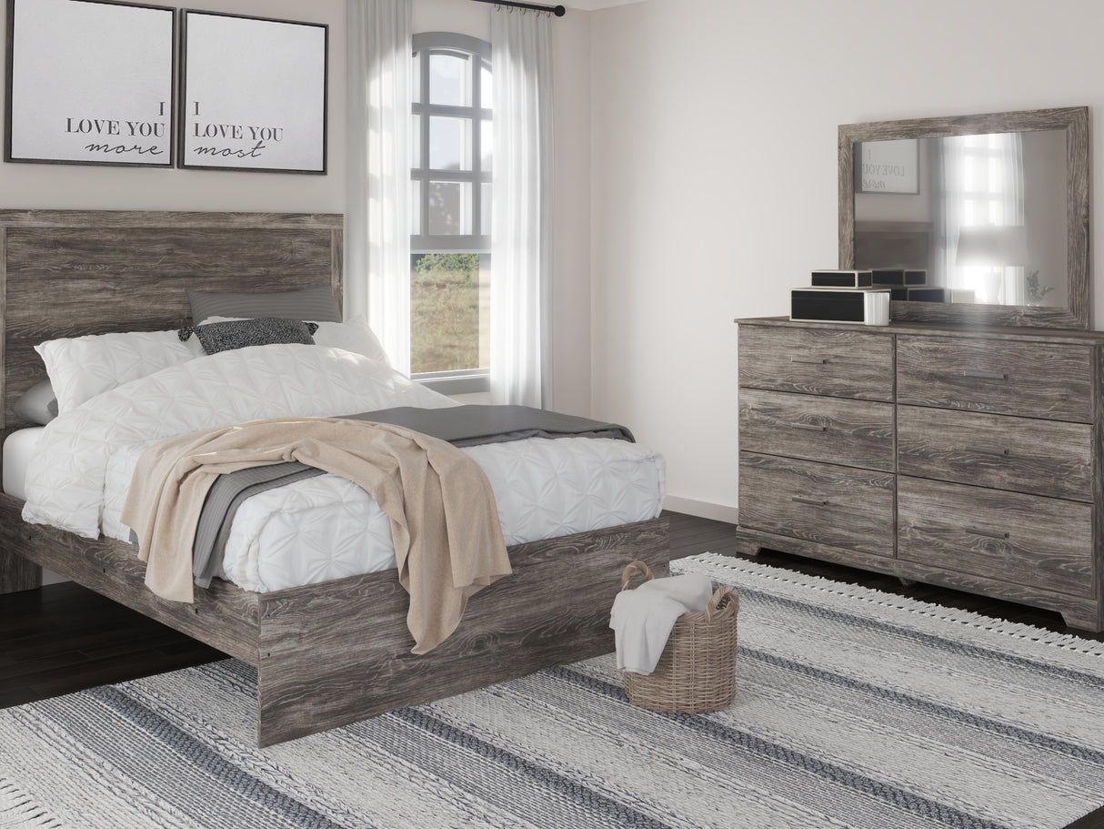 Ralinksi Gray Full Panel Bed, Dresser, Mirror And Nightstand