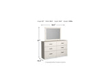 Stelsie White Full Panel Bed, Dresser, Mirror And Nightstand