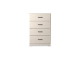 Stelsie White King Panel Bed, Chest And Nightstand