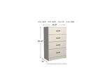 Stelsie White King Panel Bed, Chest And Nightstand