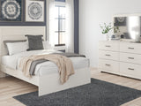 Stelsie White Full Panel Bed, Dresser, Mirror And Nightstand