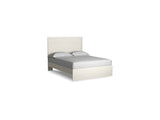 Stelsie White Queen Panel Bed With Dresser, Mirror And Nightstand